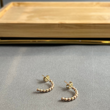 Load image into Gallery viewer, Gold Bubble Hoops