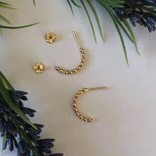 Load image into Gallery viewer, Gold Bubble Hoops