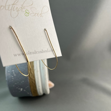 Load image into Gallery viewer, Hammered open hoops