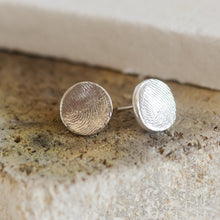 Load image into Gallery viewer, Lasting Impression Fingerprint Stud Earrings