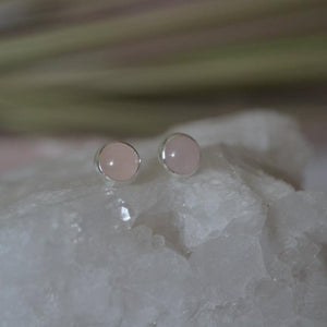 Rose Quartz Studs