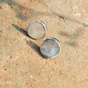 Personalized Fingerprint Stud Earrings